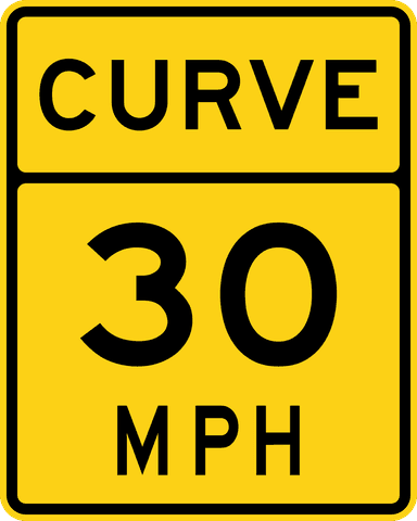 Curve Advisory Speed Tab in Alberta