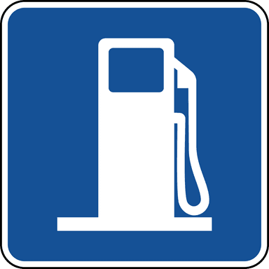 Gas Station Services Sign in Alberta
