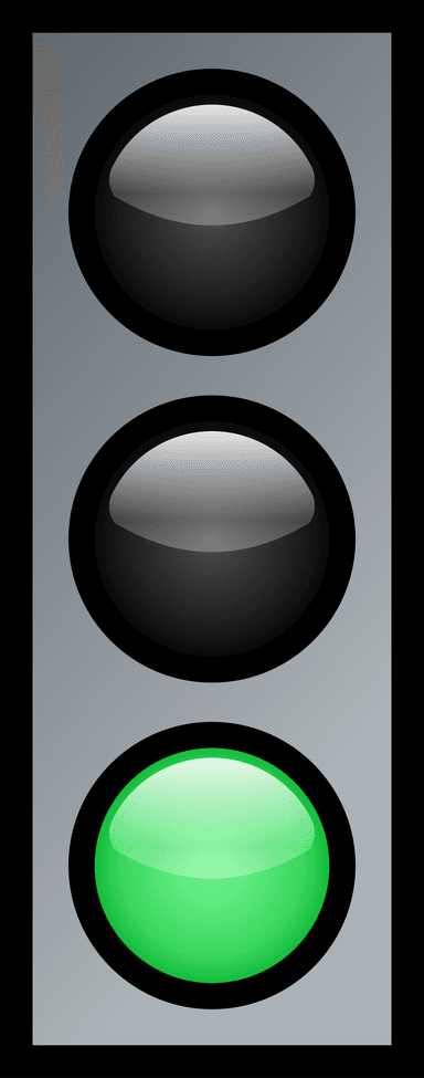 Solid Green Light in Alberta