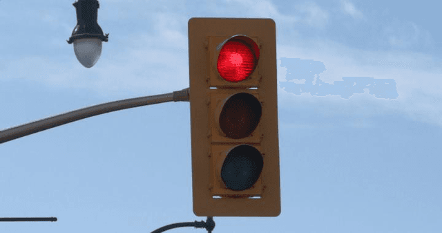 Solid Red Light — Alberta road sign