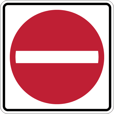 Do Not Enter Sign in Alberta