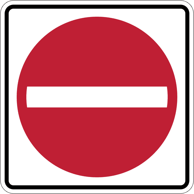 Do Not Enter Sign — Alberta road sign