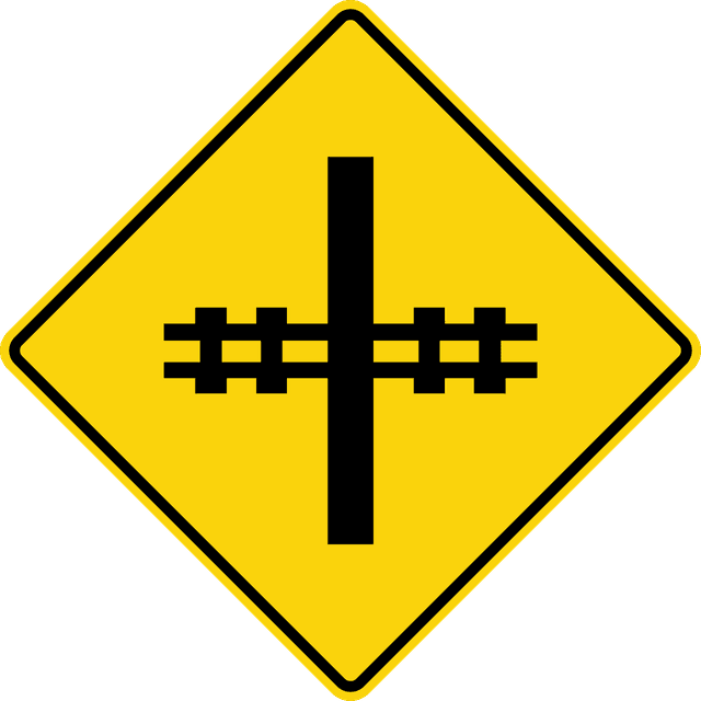 Railway Crossing Advance Warning Sign in Alberta