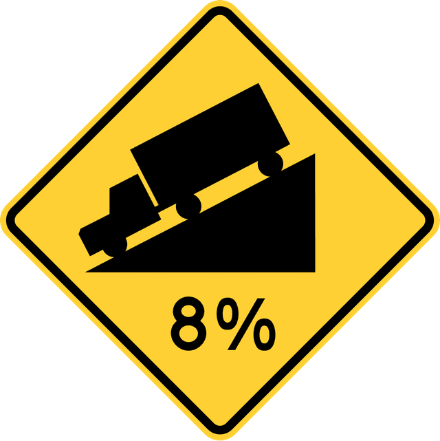 Steep Hill Sign in Alberta