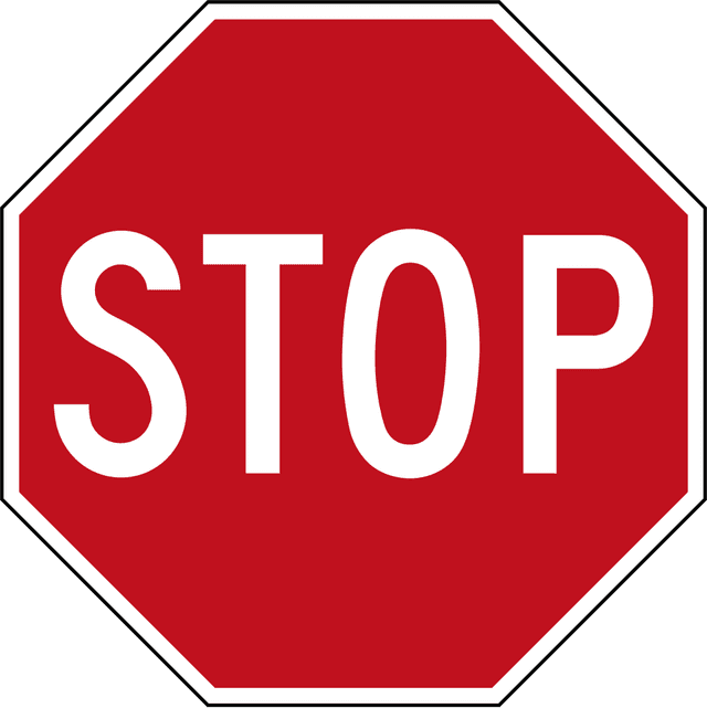 Stop Sign — Alberta road sign