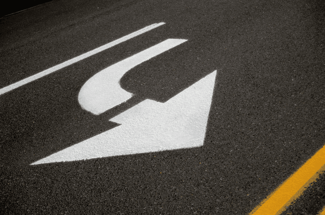 Turn Arrow Pavement Marking in Alberta
